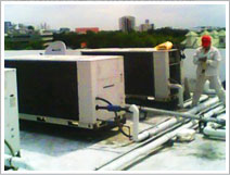 งานติดตั้ง AIR-COOLED PACKAGE งานติดตั้ง AIR-COOLED PACKAGE